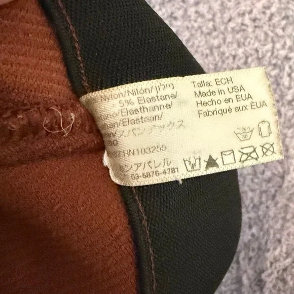 American Apparel Womens Size XS Riding Pant Henna Rust Ribbed High Waisted - Picture 10 of 10